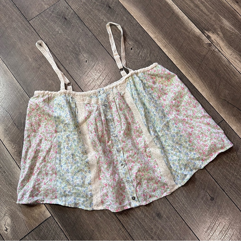 In Bloom Floral Patchwork Tank Top
